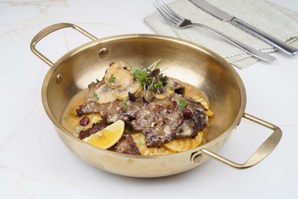 SLICES MEAT WITH POTATOES LEMON & GARLIC - Image 1